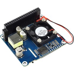 Power Over Ethernet Hat (B) PoE Hat for Raspberry Pi 4 B/3 B+,802.3af-Compliant,37V ~ 57V DC Input,5V 2.5A DC Input, Onboard 0.9
