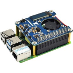 Power Over Ethernet Hat (B) PoE Hat for Raspberry Pi 4 B/3 B+,802.3af-Compliant,37V ~ 57V DC Input,5V 2.5A DC Input, Onboard 0.9