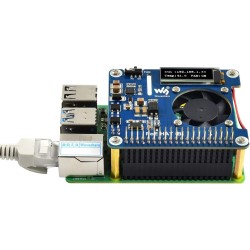 Power Over Ethernet Hat (B) PoE Hat for Raspberry Pi 4 B/3 B+,802.3af-Compliant,37V ~ 57V DC Input,5V 2.5A DC Input, Onboard 0.9