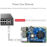 IBest POE HAT pour Raspberry Pi 4B/3B+, 802.3af/at, carte d'extension avec ventilateur de refroidissement et dissipateur thermiq