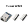 Waveshare ttl uart to ethernet mini module, immersion or design, low power consumption, support tcp/udp communication, modbus ga