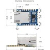 Waveshare ttl uart to ethernet mini module, immersion or design, low power consumption, support tcp/udp communication, modbus ga
