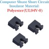 CQRobot 200 Pièces Noir Standard Ordinateur Jumper Cap Header Pin Shunt Shorting 2P Connector Top Opening 2,0mm. Utilisé pour Ar