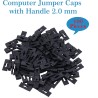CQRobot 100 Pièces Noir Ordinateur Jumper Cap avec Poignée Court-Circuit Shunt Connecteur tête Masculine 2 Broches 2,0mm. Utilis