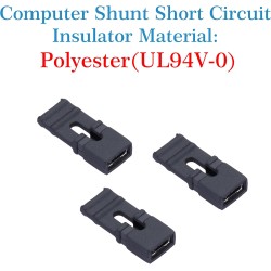 CQRobot 100 Pièces Noir Ordinateur Jumper Cap avec Poignée Court-Circuit Shunt Connecteur tête Masculine 2 Broches 2,0mm. Utilis