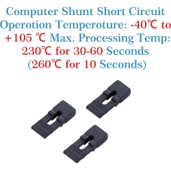 CQRobot 100 Pièces Noir Ordinateur Jumper Cap avec Poignée Court-Circuit Shunt Connecteur tête Masculine 2 Broches 2,0mm. Utilis