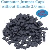 CQRobot 200 Pièces Noir Standard Ordinateur Jumper Cap Header Pin Shunt Shorting 2P Connector Top Close 2,0mm. Utilisé pour Ardu