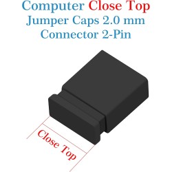 CQRobot 200 Pièces Noir Standard Ordinateur Jumper Cap Header Pin Shunt Shorting 2P Connector Top Close 2,0mm. Utilisé pour Ardu