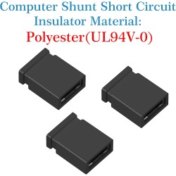 CQRobot 200 Pièces Noir Standard Ordinateur Jumper Cap Header Pin Shunt Shorting 2P Connector Top Close 2,0mm. Utilisé pour Ardu