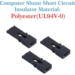 CQRobot 100 Pièces Noir Ordinateur Jumper Cap avec Poignée Court-Circuit Shunt Connecteur tête Masculine 2 Broches 2,54mm. Utili