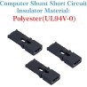 CQRobot 100 Pièces Noir Ordinateur Jumper Cap avec Poignée Court-Circuit Shunt Connecteur tête Masculine 2 Broches 2,54mm. Utili