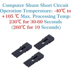 CQRobot 100 Pièces Noir Ordinateur Jumper Cap avec Poignée Court-Circuit Shunt Connecteur tête Masculine 2 Broches 2,54mm. Utili