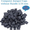 CQRobot 200 Pièces Noir Standard Ordinateur Jumper Cap Header Pin Shunt Shorting 2P Connector Top Close 2,54mm. Utilisé pour Ard