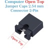 CQRobot 200 Pièces Noir Standard Ordinateur Jumper Cap Header Pin Shunt Shorting 2P Connector Top Opening 2,54mm. Utilisé pour A