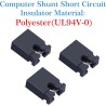 CQRobot 200 Pièces Noir Standard Ordinateur Jumper Cap Header Pin Shunt Shorting 2P Connector Top Opening 2,54mm. Utilisé pour A