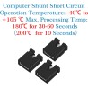 CQRobot 200 Pièces Noir Standard Ordinateur Jumper Cap Header Pin Shunt Shorting 2P Connector Top Opening 2,54mm. Utilisé pour A