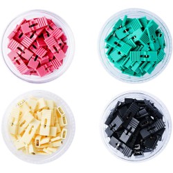 200 Pieces Standard Computer Jumper Caps with Handle Pin Shunt Short Circuit 2-Pin Connector (Shunts). Suitable for Arduino Rasp