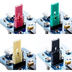 200 Pieces Standard Computer Jumper Caps with Handle Pin Shunt Short Circuit 2-Pin Connector (Shunts). Suitable for Arduino Rasp