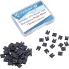 CQRobot 50 Pièces Nior Standard Ordinateur Jumper Cap Header Pin Shunt Shorting 2P Connector Top Opening 5,08mm. Utilisé pour Ar