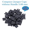 CQRobot 50 Pièces Nior Standard Ordinateur Jumper Cap Header Pin Shunt Shorting 2P Connector Top Opening 5,08mm. Utilisé pour Ar