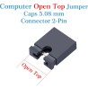 CQRobot 50 Pièces Nior Standard Ordinateur Jumper Cap Header Pin Shunt Shorting 2P Connector Top Opening 5,08mm. Utilisé pour Ar