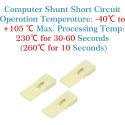 CQRobot 100 Pièces Jaune Ordinateur Jumper Cap avec Poignée Court-Circuit Shunt Connecteur tête Masculine 2 Broches 2,54mm. Util