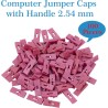 CQRobot 100 Pièces Rouge Ordinateur Jumper Cap avec Poignée Court-Circuit Shunt Connecteur tête Masculine 2 Broches 2,54mm. Util
