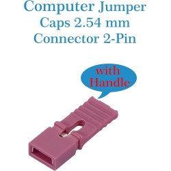 CQRobot 100 Pièces Rouge Ordinateur Jumper Cap avec Poignée Court-Circuit Shunt Connecteur tête Masculine 2 Broches 2,54mm. Util