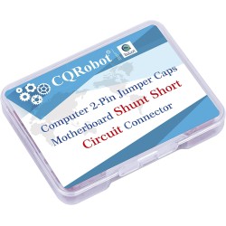 CQRobot 100 Pièces Rouge Ordinateur Jumper Cap avec Poignée Court-Circuit Shunt Connecteur tête Masculine 2 Broches 2,54mm. Util