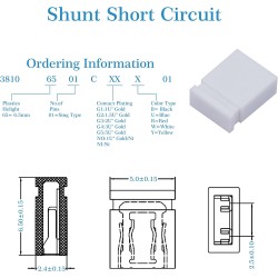CQRobot 200 Pièces Blanc Standard Ordinateur Jumper Cap Header Pin Shunt Shorting 2P Connector Top Close 2,54mm. Utilisé pour Ar