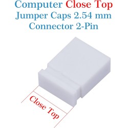 CQRobot 200 Pièces Blanc Standard Ordinateur Jumper Cap Header Pin Shunt Shorting 2P Connector Top Close 2,54mm. Utilisé pour Ar