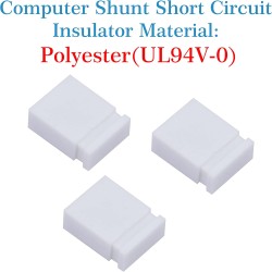 CQRobot 200 Pièces Blanc Standard Ordinateur Jumper Cap Header Pin Shunt Shorting 2P Connector Top Close 2,54mm. Utilisé pour Ar