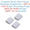 CQRobot 200 Pièces Blanc Standard Ordinateur Jumper Cap Header Pin Shunt Shorting 2P Connector Top Close 2,54mm. Utilisé pour Ar
