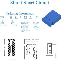 CQRobot 200 Pièces Bleu Standard Ordinateur Jumper Cap Header Pin Shunt Shorting 2P Connector Top Close 2,54mm. Utilisé pour Ard