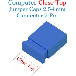 CQRobot 200 Pièces Bleu Standard Ordinateur Jumper Cap Header Pin Shunt Shorting 2P Connector Top Close 2,54mm. Utilisé pour Ard