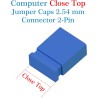 CQRobot 200 Pièces Bleu Standard Ordinateur Jumper Cap Header Pin Shunt Shorting 2P Connector Top Close 2,54mm. Utilisé pour Ard