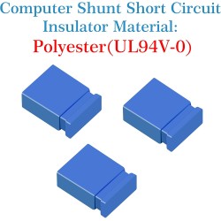 CQRobot 200 Pièces Bleu Standard Ordinateur Jumper Cap Header Pin Shunt Shorting 2P Connector Top Close 2,54mm. Utilisé pour Ard