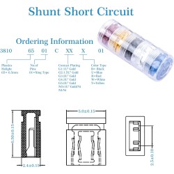 CQRobot 500 pièces Standard Computer Jumper Cap Header Pin Shunt Shorting 2P Connector Top Close 2.54mm. Utilisé pour Arduino Ra