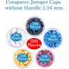 CQRobot 500 pièces Standard Computer Jumper Cap Header Pin Shunt Shorting 2P Connector Top Close 2.54mm. Utilisé pour Arduino Ra