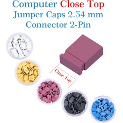 CQRobot 500 pièces Standard Computer Jumper Cap Header Pin Shunt Shorting 2P Connector Top Close 2.54mm. Utilisé pour Arduino Ra