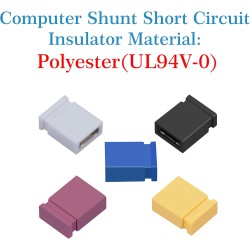 CQRobot 500 pièces Standard Computer Jumper Cap Header Pin Shunt Shorting 2P Connector Top Close 2.54mm. Utilisé pour Arduino Ra