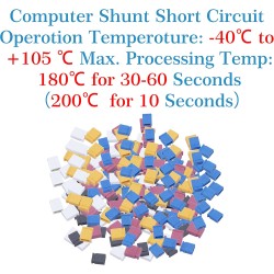 CQRobot 500 pièces Standard Computer Jumper Cap Header Pin Shunt Shorting 2P Connector Top Close 2.54mm. Utilisé pour Arduino Ra