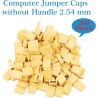CQRobot 200 Pièces Jaune Standard Ordinateur Jumper Cap Header Pin Shunt Shorting 2P Connector Top Close 2,54mm. Utilisé pour Ar