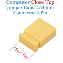 CQRobot 200 Pièces Jaune Standard Ordinateur Jumper Cap Header Pin Shunt Shorting 2P Connector Top Close 2,54mm. Utilisé pour Ar
