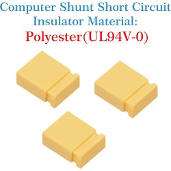 CQRobot 200 Pièces Jaune Standard Ordinateur Jumper Cap Header Pin Shunt Shorting 2P Connector Top Close 2,54mm. Utilisé pour Ar