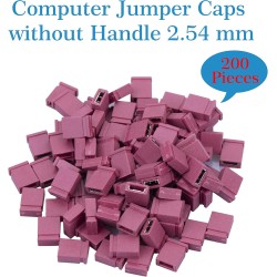 CQRobot 200 Pièces Rouge Standard Ordinateur Jumper Cap Header Pin Shunt Shorting 2P Connector Top Close 2,54mm. Utilisé pour Ar