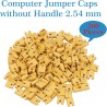 CQRobot 200 Pièces Jaune Standard Ordinateur Jumper Cap Header Pin Shunt Shorting 2P Connector Top Opening 2,54mm. Utilisé pour 