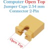 CQRobot 200 Pièces Jaune Standard Ordinateur Jumper Cap Header Pin Shunt Shorting 2P Connector Top Opening 2,54mm. Utilisé pour 