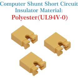 CQRobot 200 Pièces Jaune Standard Ordinateur Jumper Cap Header Pin Shunt Shorting 2P Connector Top Opening 2,54mm. Utilisé pour 