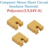 CQRobot 200 Pièces Jaune Standard Ordinateur Jumper Cap Header Pin Shunt Shorting 2P Connector Top Opening 2,54mm. Utilisé pour 